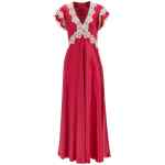 Alberta Ferretti Satin And Lace Dress