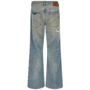 Amiri Checkered Repair Bootcut Jeans