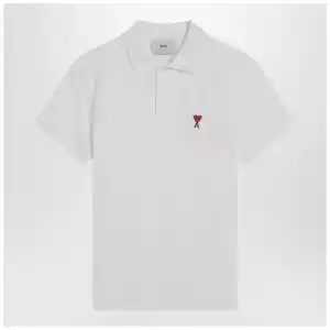 Ami Paris White Ami De Coeur polo shirt