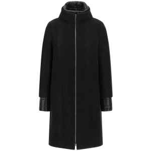 Herno Lamé Thread And Wool Coat