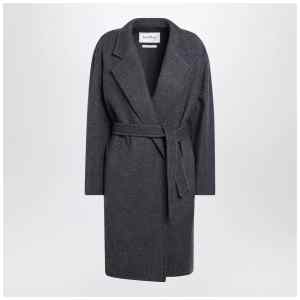 Max Mara Blue wool coat with denim effect