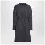 Max Mara Blue wool coat with denim effect