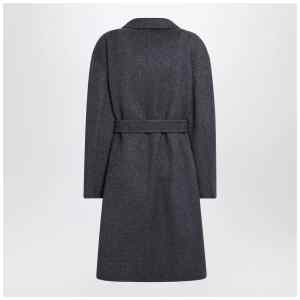 Max Mara Blue wool coat with denim effect