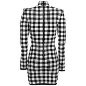 Balmain Vichy Knit Dress