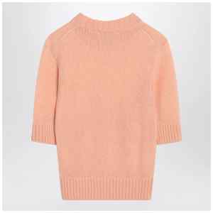 Chloé Peach-colored top with logo embroidery