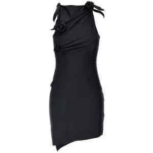 Coperni Asymmetric Flower Mini Dress