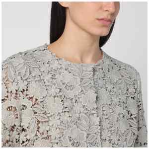 P.A.R.O.S.H. Light grey lace long jacket