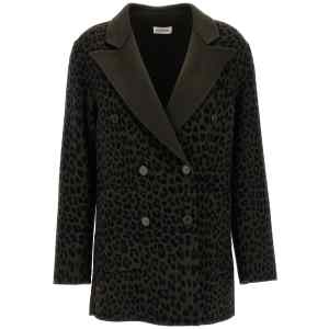 P.A.R.O.S.H. Animal Print Double-breasted Blazer