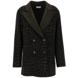P.A.R.O.S.H. Animal Print Double-breasted Blazer