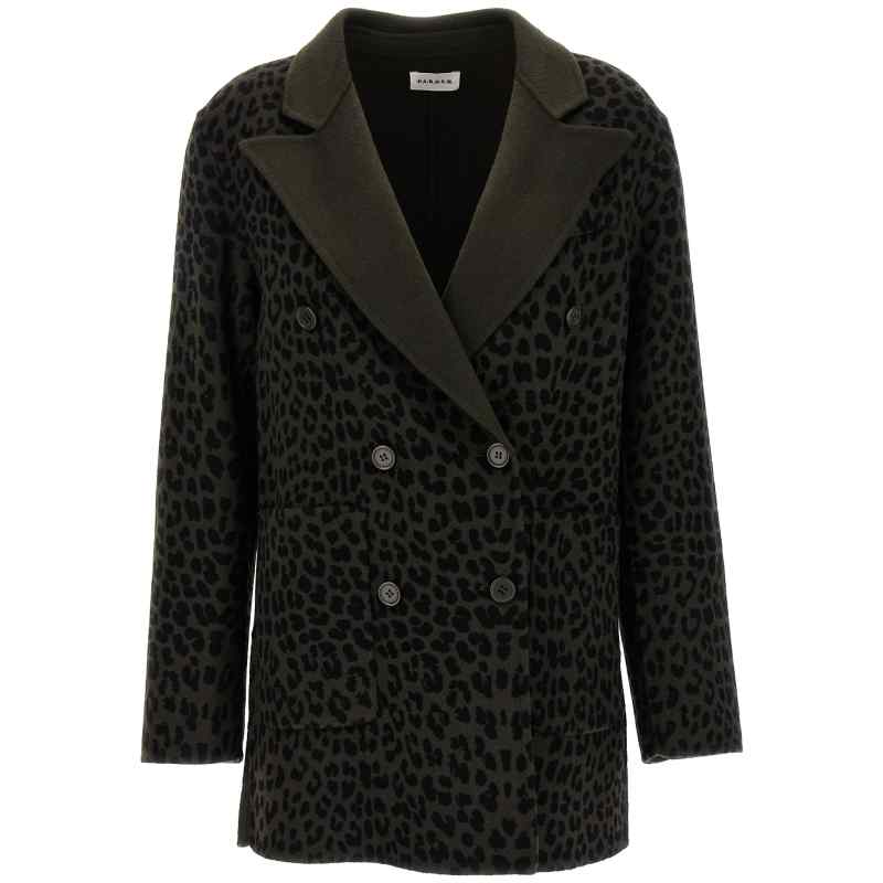 P.A.R.O.S.H. Animal Print Double-breasted Blazer