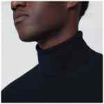 Tagliatore Blue wool turtleneck sweater