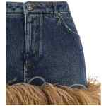 Dolce & Gabbana Feather Denim Skirt