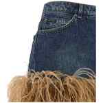 Dolce & Gabbana Feather Denim Skirt