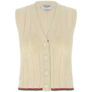Thom Browne Rwb Intarsia Vest