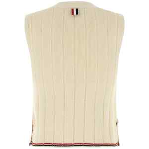 Thom Browne Rwb Intarsia Vest