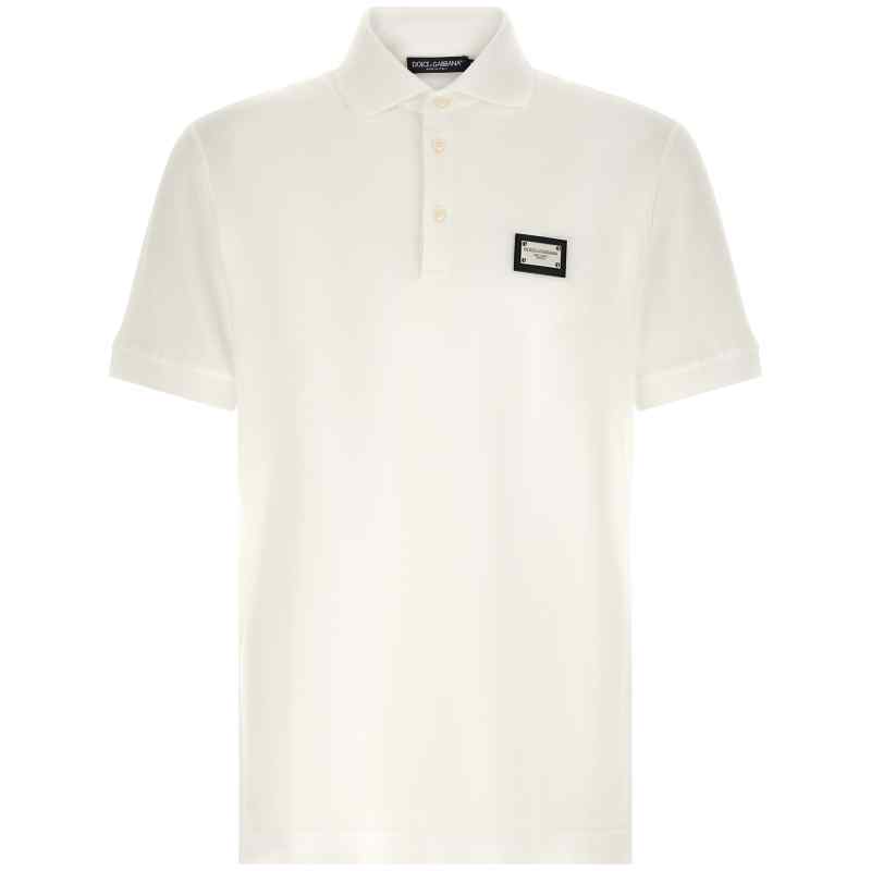 Dolce & Gabbana Logo Plate Polo Shirt