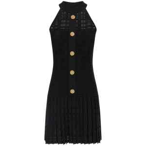 Balmain Tartan Knit Dress