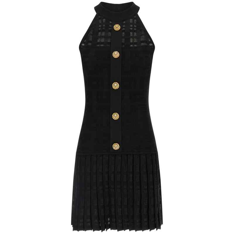 Balmain Tartan Knit Dress Balmain Tartan Knit Dress