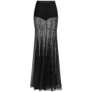 Elisabetta Franchi Lace Long Skirt