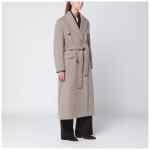Golden Goose Greige wool-blend belted coat