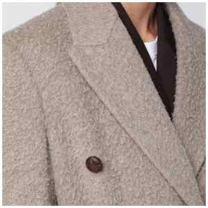 Golden Goose Greige wool-blend belted coat