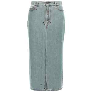 Moschino Rivets Denim Skirt