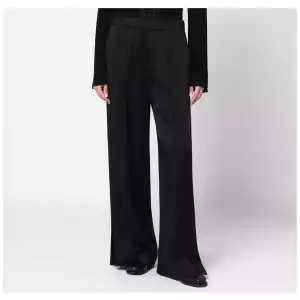 Jil Sander Black satin palazzo pants