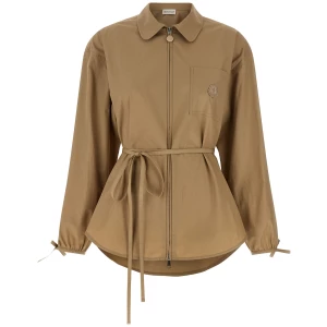 Moncler Grosgrain Logo Patch Overshirt