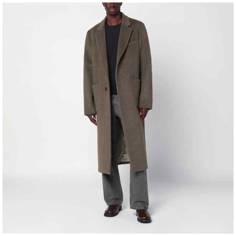 Our Legacy Moss-coloured wool blend coat
