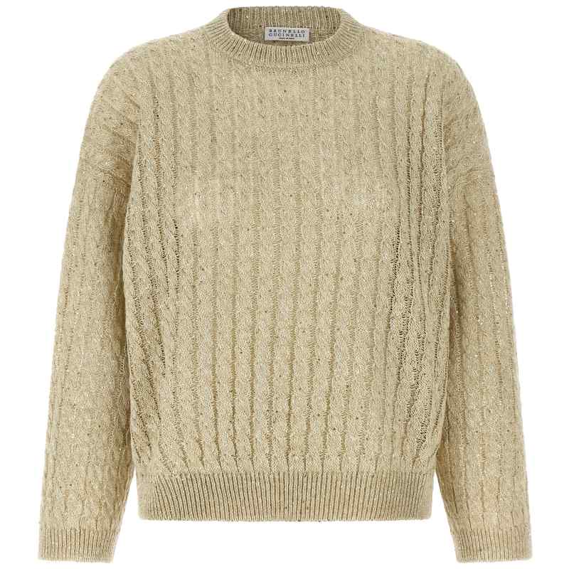 Brunello Cucinelli Dazzling Cable Sweater