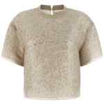 Brunello Cucinelli Dazzling Cascade Embroidery T-shirt