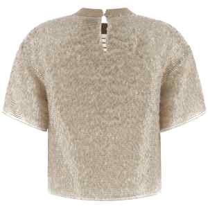 Brunello Cucinelli Dazzling Cascade Embroidery T-shirt