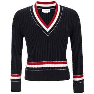 Thom Browne Rwb Intarsia Sweater