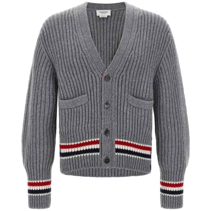 Thom Browne Rwb Tape Cardigan