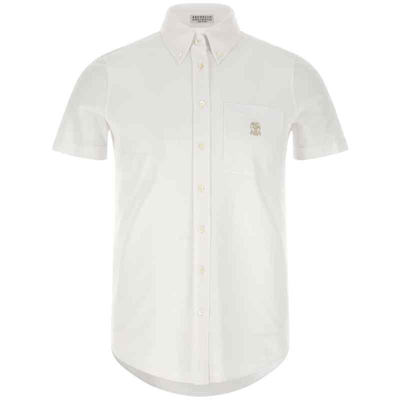 Brunello Cucinelli Logo Embroidery Shirt