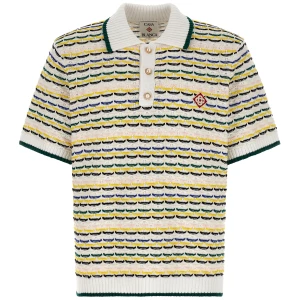 Casablanca Tuck Stitch Polo Shirt