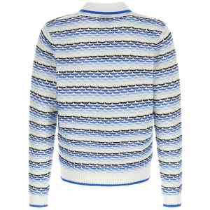 Casablanca Tuck Stitch Long Sleeve Polo Shirt