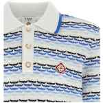 Casablanca Tuck Stitch Long Sleeve Polo Shirt