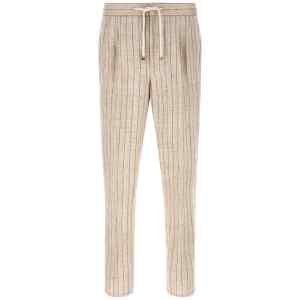 Brunello Cucinelli Striped Linen Trousers