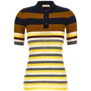 Marni Ribbed Wool Polo Shirt