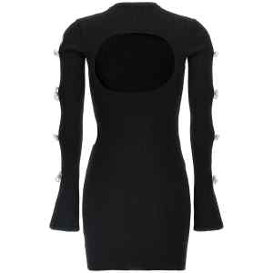 Mach & Mach Cut-out Crystal Bow Dress