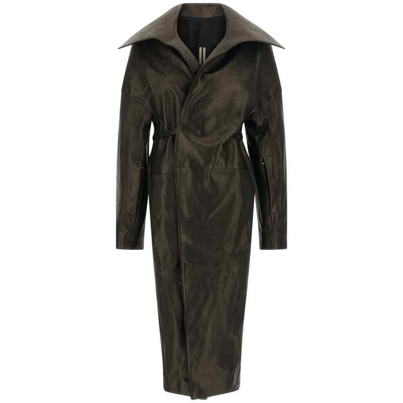Rick Owens Dracucollar Belted Coat
