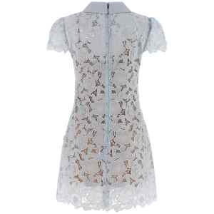 Self-Portrait Blue Guipure Lace Mini Dress