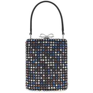 Self-Portrait Multi Crystal Chainmail Mini Handbag