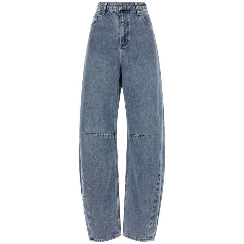 Self-Portrait Blue Barrel Leg Jeans Self-Portrait Blue Barrel Leg Jeans