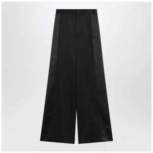 MM6 Maison Margiela Black satin palazzo pants