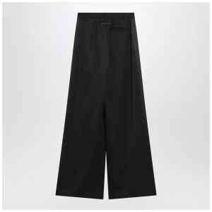 MM6 Maison Margiela Black satin palazzo pants
