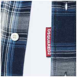 Dsquared2 Blue/white check patterned shirt