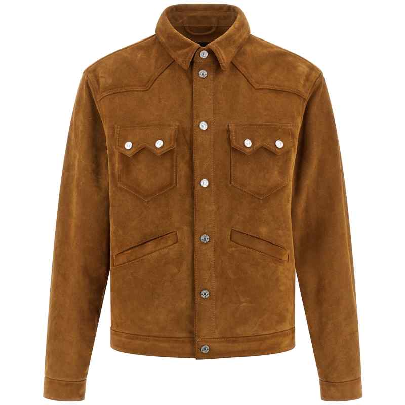 Dsquared2 Suede Boxy Shirt Jacket