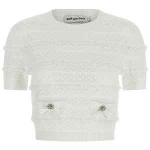 Self-Portrait Pointelle Knit Top